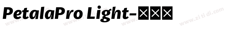 PetalaPro Light字体转换